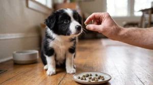 Tiny puppy treats used for positive reinforcement training