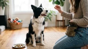 Dog training with tiny homemade soft treats