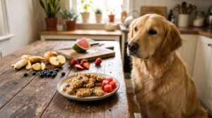As dogs get older, you may notice they take a little longer to get up from their bed or hesitate before jumping into the car. Joint stiffness is common in senior dogs, and in large breeds and active dogs at any age. Many owners look for gentle, food-based ways to support their dog’s mobility alongside regular vet care. Gelatin dog treats are a simple, budget-friendly option. They take about 15 minutes of hands-on time, need no oven, and use only a few ingredients. This guide covers why gelatin is popular for joint support, how to make the treats, and how to serve them safely. What Is Gelatin and Why Do Dog Owners Use It? Gelatin is made by cooking collagen, the protein found in connective tissue like skin, cartilage, and bones. Collagen is a structural building block of cartilage, the cushioning tissue in your dog’s joints. That is why gelatin and bone broth have become popular ingredients in homemade treats for active and aging dogs. It’s worth being honest about what gelatin can and can’t do. It is a protein-rich food that many dogs enjoy and digest well, and some owners feel it fits well into a joint-friendly routine. But it is a treat, not a medication. Research on collagen and joint health in dogs is still developing, so gelatin should never replace veterinary treatment, prescribed supplements, or a healthy weight. Think of it as a tasty extra, not a cure. Benefits of Homemade Gelatin Treats You control the ingredients. Many commercial joint chews contain fillers, flavorings, and preservatives. At home, you choose every ingredient. They’re easy to chew. The soft, jelly-like texture suits senior dogs and dogs with dental problems who struggle with hard biscuits. They add hydration. Because they’re made with broth, they give a small boost of fluids, which is handy for dogs that don’t drink much. They’re low in effort. There’s no dough, no rolling, and no baking. If you enjoy quick recipes, you’ll also like our 5 no-bake dog treat recipes. Ingredients This recipe makes about 30 small gummy treats, depending on your mold size. 1 cup low-sodium bone broth or chicken broth (no onion, no garlic, no added salt) 2 tablespoons plain, unflavored gelatin powder (about 2 standard packets) 1/2 cup plain canned pumpkin (not pumpkin pie filling) 1/4 cup fresh or frozen blueberries, mashed (optional) Equipment: Small saucepan Silicone mold (bone, paw, or mini cube shapes) Whisk or fork Dropper or small spoon for filling the molds Important: Always check broth labels. Onion and garlic are toxic to dogs, and many store-bought broths contain them. Homemade broth made only from meat and bones is the safest choice. Also avoid flavored gelatin desserts such as Jell-O, since they contain sugar and sometimes xylitol, which is dangerous for dogs. Step-by-Step Instructions Step 1: Bloom the Gelatin Pour 1/4 cup of cold broth into a small bowl and sprinkle the gelatin powder evenly over the top. Let it sit for 5 minutes until it looks thick and wrinkly. This step prevents clumps and helps the treats set properly. Step 2: Warm the Remaining Broth Heat the remaining 3/4 cup of broth in a saucepan over low heat until it is warm and steaming, but not boiling. Step 3: Combine Remove the pan from the heat and pour in the bloomed gelatin. Whisk for about a minute until the gelatin dissolves completely and no granules remain. Step 4: Add the Pumpkin and Blueberries Whisk in the pumpkin until the mixture is smooth. Pumpkin is gentle on digestion and adds fiber. If you’d like more antioxidants, stir in the mashed blueberries. For more ideas on nutrient-rich ingredients, take a look at our guide to immune-boosting dog treats with superfoods. Step 5: Fill the Molds Carefully pour or spoon the mixture into your silicone molds. A small dropper makes this much less messy. Tap the mold gently on the counter to release air bubbles. Step 6: Chill Place the molds in the refrigerator for at least 2 hours, or until completely firm. Once set, pop the treats out and they’re ready to serve. How Much Should You Feed? Because these treats are small and low in calories, they’re easy to portion, but moderation still matters. As a general guide: Small dogs (under 20 lbs): 1 to 2 treats per day Medium dogs (20 to 50 lbs): 2 to 4 treats per day Large dogs (over 50 lbs): 4 to 6 treats per day Treats should make up no more than about 10% of your dog’s daily calories. Start with a single treat on the first day to make sure your dog tolerates it, and ask your vet before adding gelatin to the diet of a dog with kidney disease, pancreatitis, or other health conditions. Storage Tips Refrigerator: Store in an airtight container for up to 5 to 7 days. Freezer: Freeze in a sealed bag for up to 2 months. Thaw a few at a time in the fridge. Warm weather: Gelatin softens at room temperature, so don’t leave treats out for long on hot days. Bring them along in a cooler if you’re heading out together. Tips for Success Use unflavored gelatin only. Check the label for sugar or sweeteners. Keep the broth plain. Skip salt, onion, garlic, and seasoning blends. Support the whole picture. Joint health depends on a healthy weight, gentle regular exercise, and vet checkups, not just treats. Add variety. Rotate in other wholesome snacks, such as omega-3 dog treats for coat and skin, so your dog gets a balanced range of ingredients. Frequently Asked Questions Are gelatin treats safe for dogs? Plain, unflavored gelatin is generally considered safe for most dogs when given in moderation. Always check with your vet if your dog has a medical condition. Do gelatin treats cure arthritis? No. They’re a supportive treat, not a treatment. If your dog shows signs of joint pain, such as limping, stiffness, or reluctance to move, see your veterinarian. Can puppies eat gelatin treats? Yes, in small amounts, but large-breed puppies have specific dietary needs for bone growth, so check with your vet first. Can I use beef or chicken broth? Either works as long as it’s low-sodium and free of onion and garlic. Homemade bone broth is the best option. Can I make these without pumpkin? Yes. Plain broth and gelatin alone will set into simple jelly treats. You can also swap in mashed sweet potato or unsweetened applesauce. Final Thoughts Gelatin treats are an easy, inexpensive way to give your dog something soft, tasty, and made with care, especially if your dog is older or has trouble chewing. They won’t replace veterinary care, but they can be a pleasant part of a joint-friendly routine. Prefer something crunchy for the days between batches? Our easy 3-ingredient dog biscuits are a good companion recipe. This article is for general information only and is not a substitute for professional veterinary advice. Always consult your veterinarian before changing your dog’s diet or treating joint pain. Notes: I couldn’t crawl your site because it blocks automated access, so I picked three links from your list that fit the topic: no-bake recipes, immune-boosting superfoods, and omega-3 treats. The links are clickable in Markdown. If you paste into WordPress, use the HTML view or the block editor’s link tool. The post runs about 1,000 words. Run it through a plagiarism checker such as Copyscape before publishing, since I can’t guarantee uniqueness against every page online. The health wording is deliberately cautious. Google AdSense and Google’s quality guidelines are strict about unproven medical claims on pet-health content. I can also deliver this as a Word or Markdown file, or add a meta title and description.