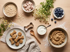 “Natural ingredients used in homemade calming dog treats”